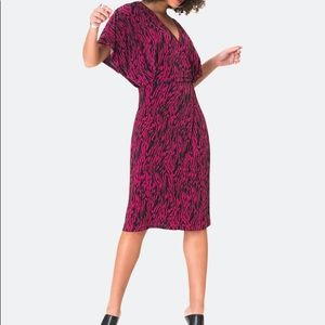 NWT Leota Ruby Animal Print Surplice Dress